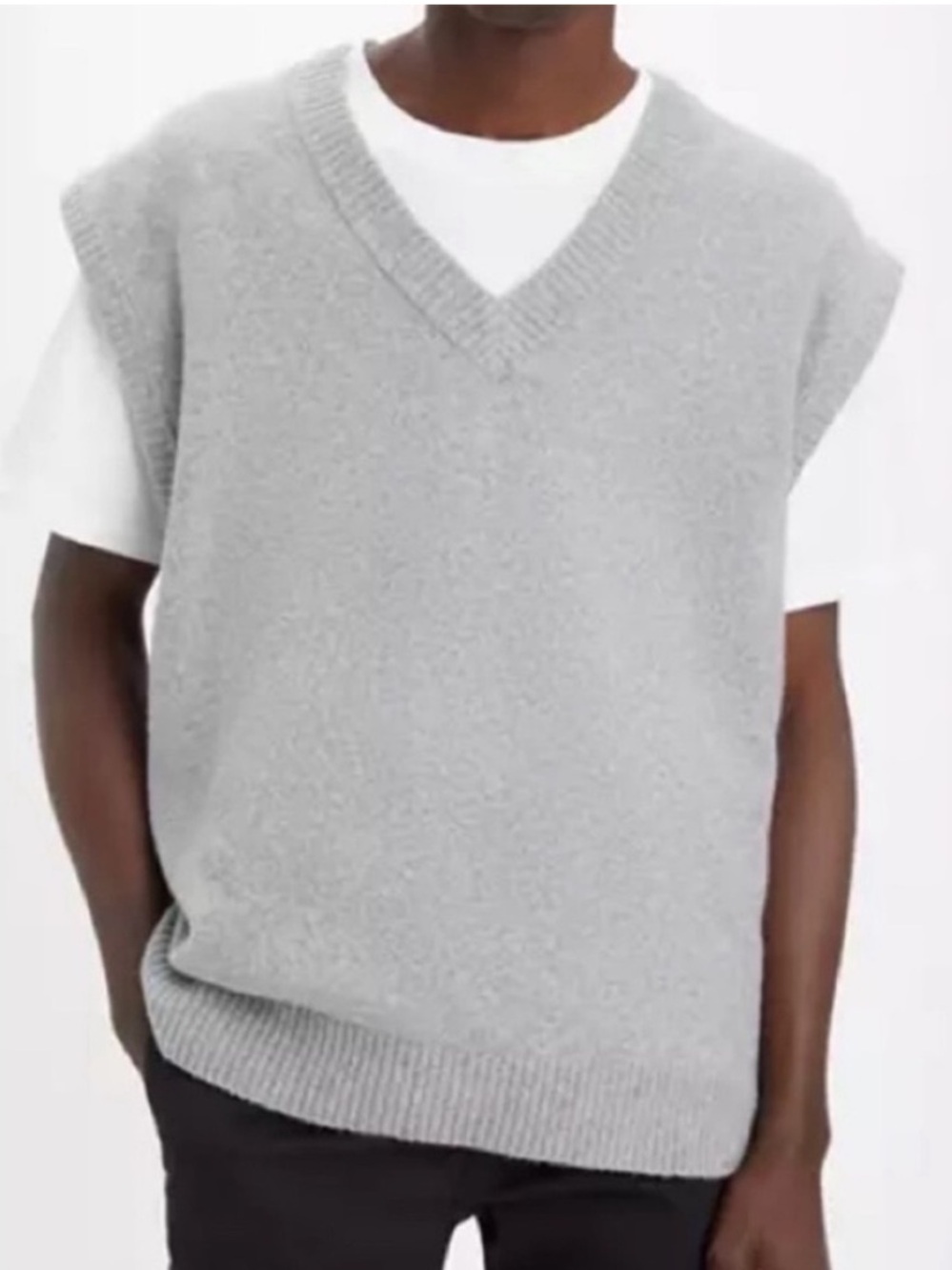 Levi’s XSmall Sweater Vest in Midtone Heather Grey VNeck Sleeveless NWT